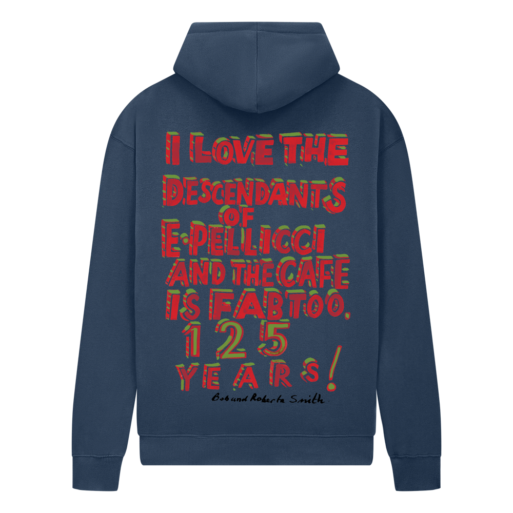 125 YEAR ANNIVERSARY 'E.PELLICCI X BOB AND ROBERTA SMITH' HOODIE – NAVY