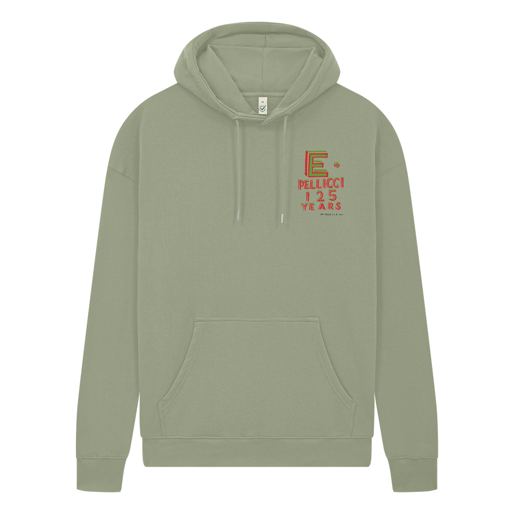 125 YEAR ANNIVERSARY 'E.PELLICCI X BOB AND ROBERTA SMITH' HOODIE – OLIVE GREEN
