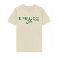 NEW E.PELLICCI LOGO T SHIRT – GREEN ON CREAM