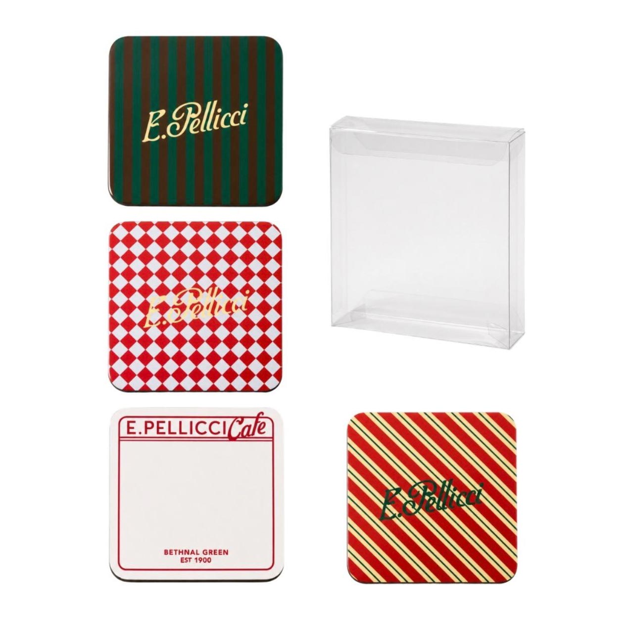 E.PELLICCI Pack of 4 Laminated coasters