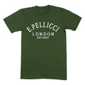 PELLICCI LOGO T SHIRT – BOTTLE GREEN WITH WHITE LOGO